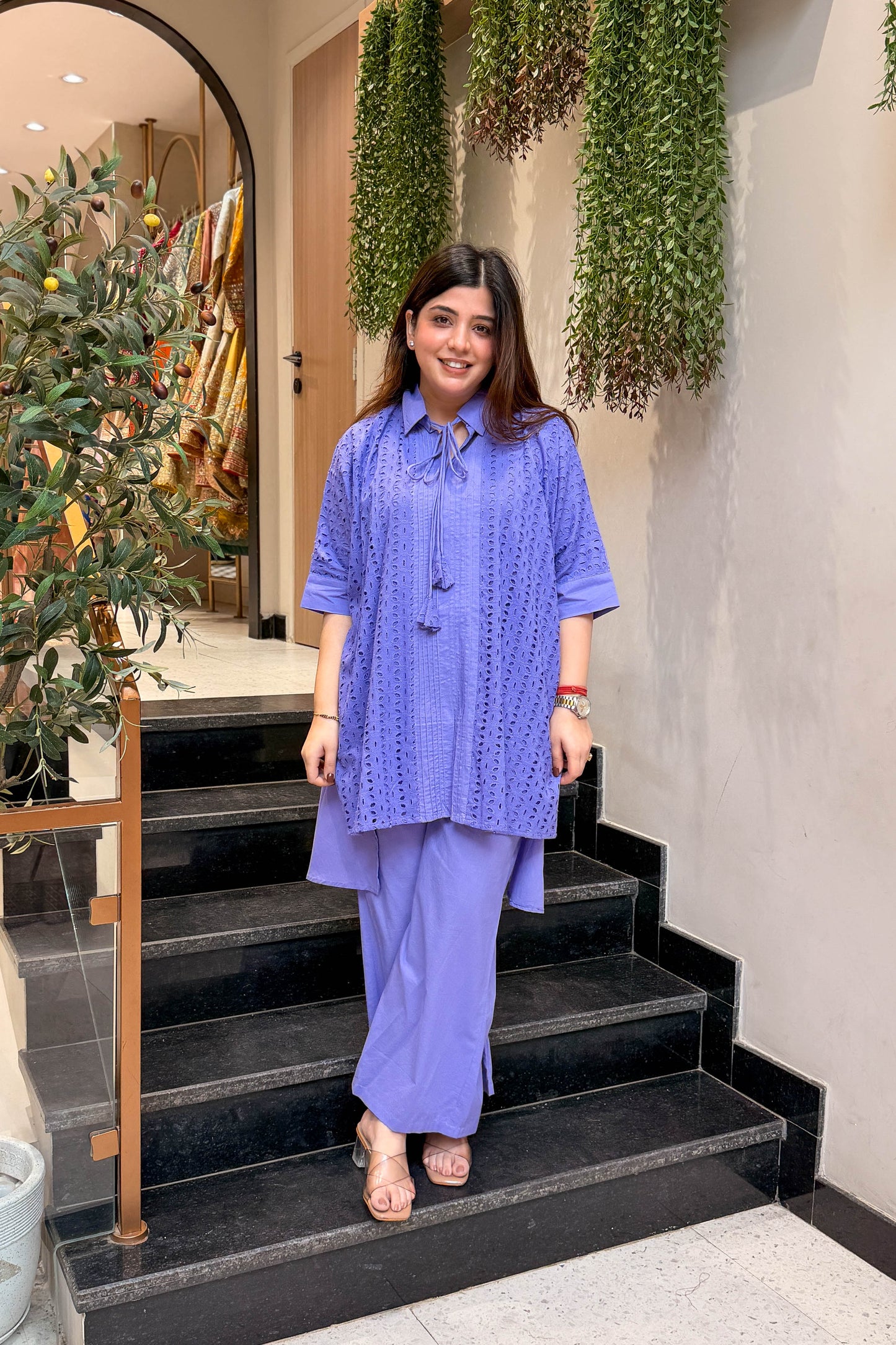 Sridhi Schiffli Work Co ord Set