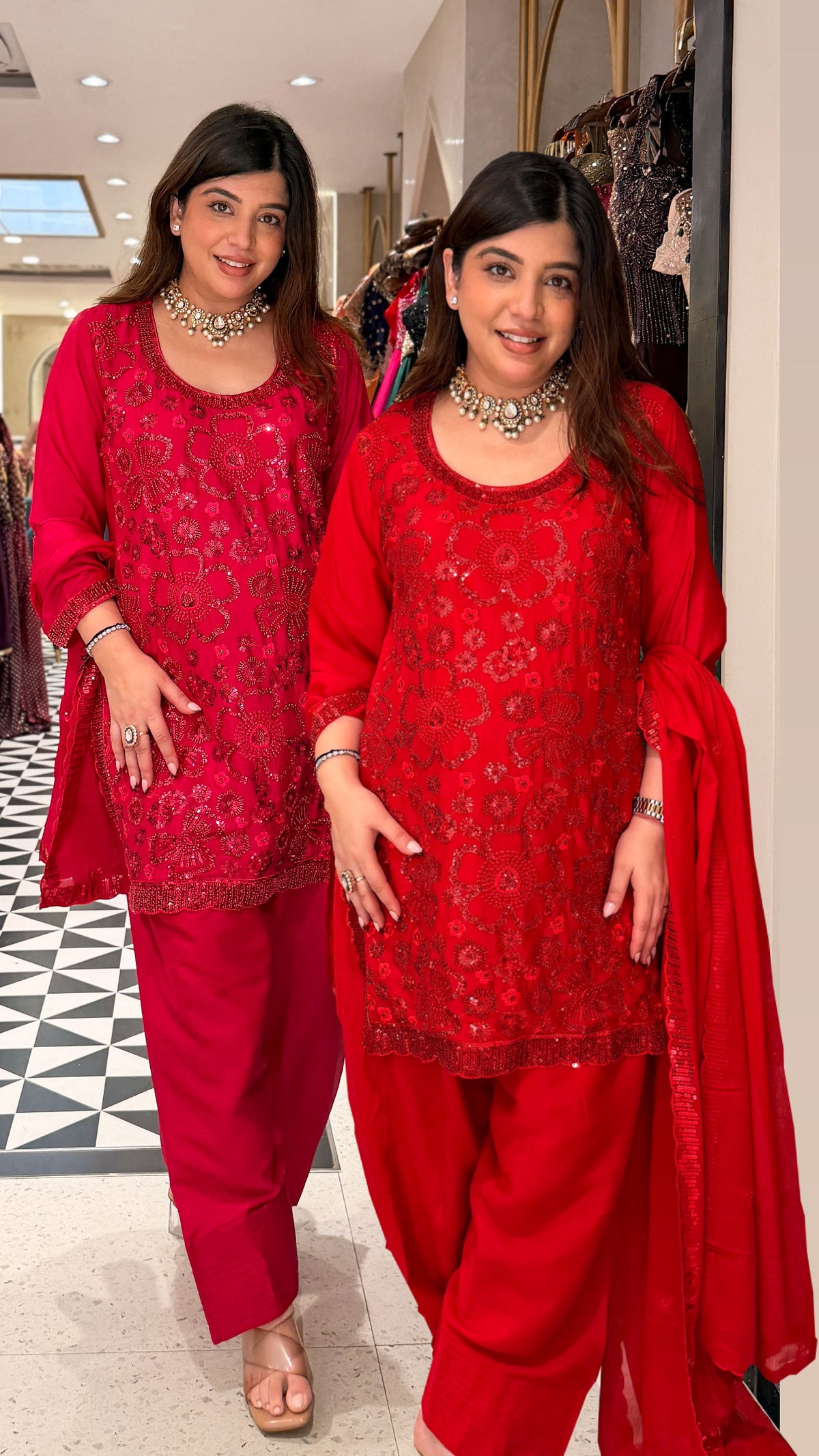 Smiti Sequin Embroidered Suit Set