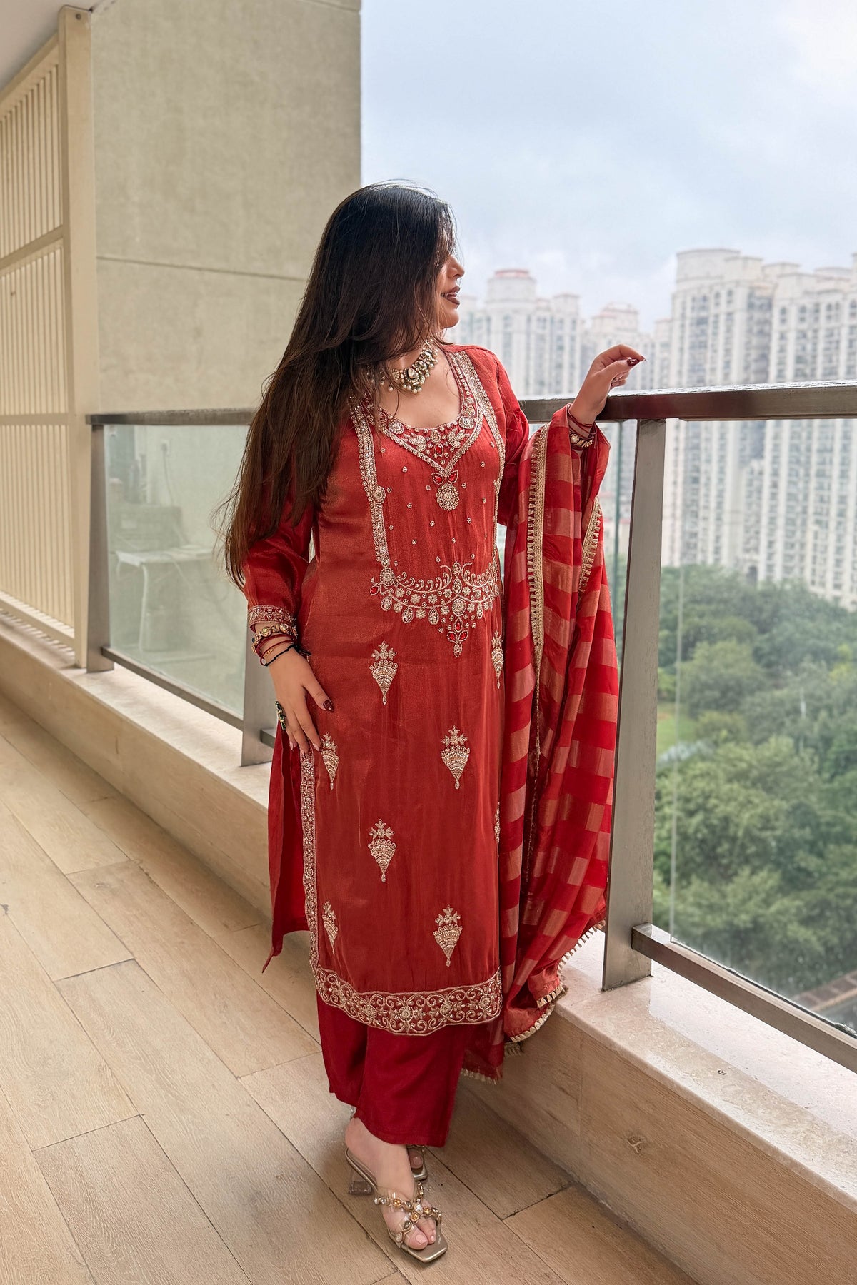 Anjani Hand Embroidered Suit Set