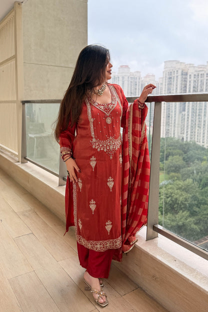 Anjani Hand Embroidered Suit Set