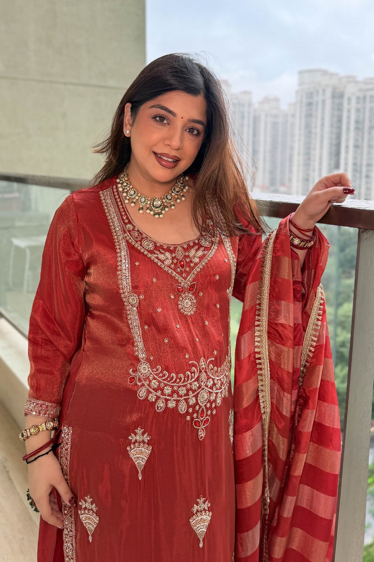Anjani Hand Embroidered Suit Set