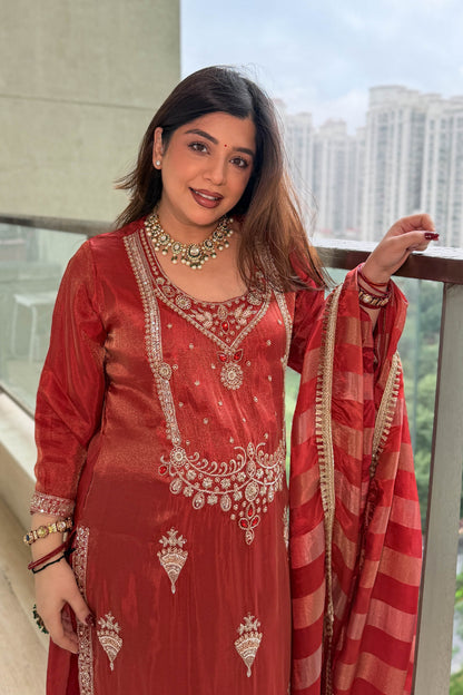Anjani Hand Embroidered Suit Set