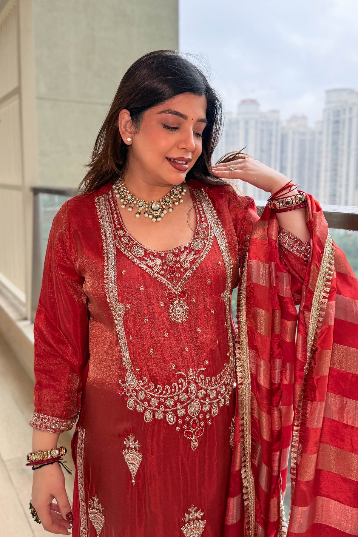 Anjani Hand Embroidered Suit Set