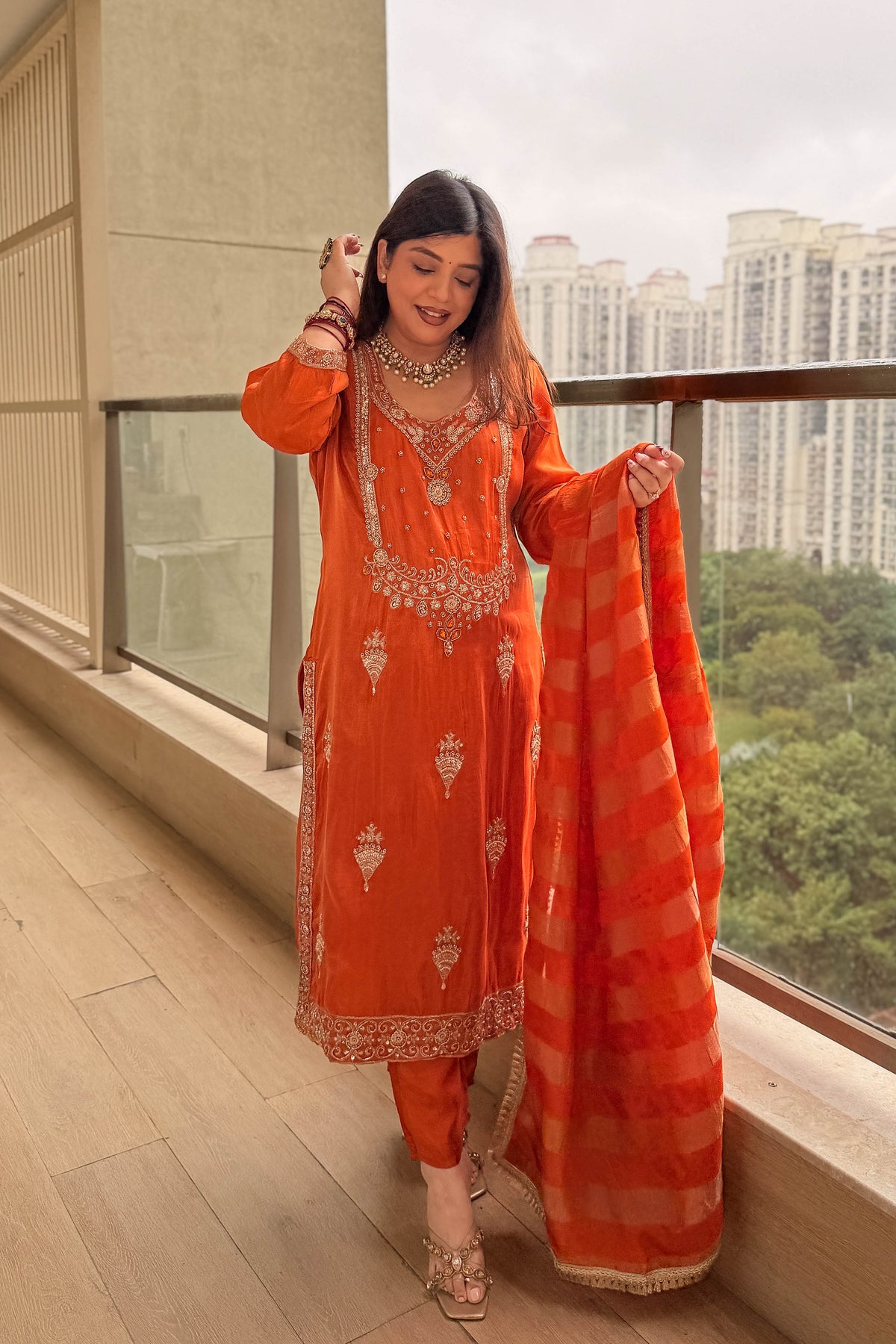 Anjani Hand Embroidered Suit Set