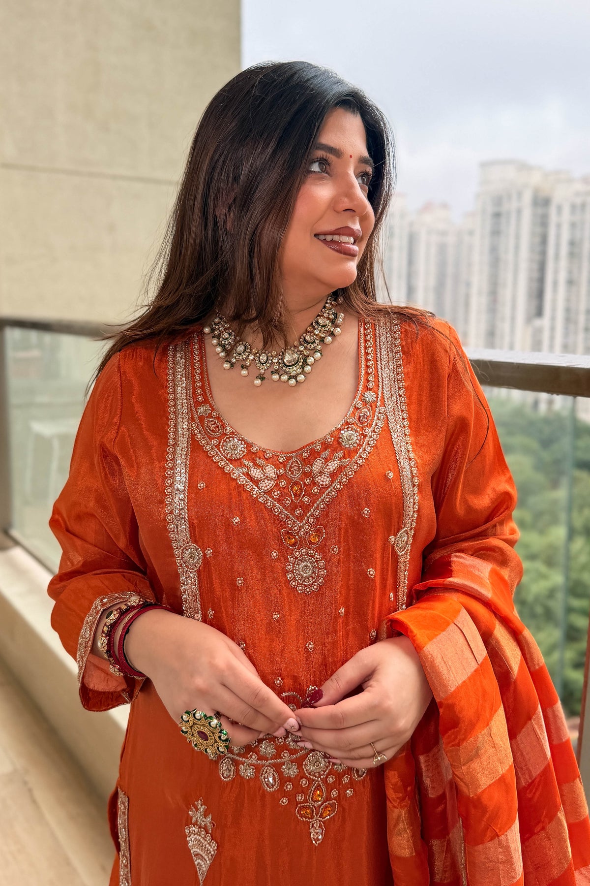 Anjani Hand Embroidered Suit Set