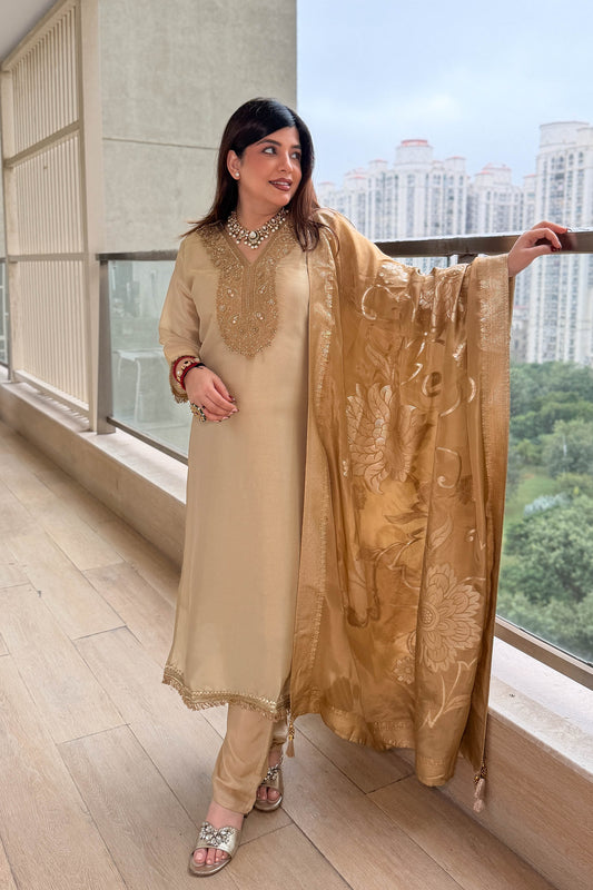 Rifat Silk Embroidered Suit Set