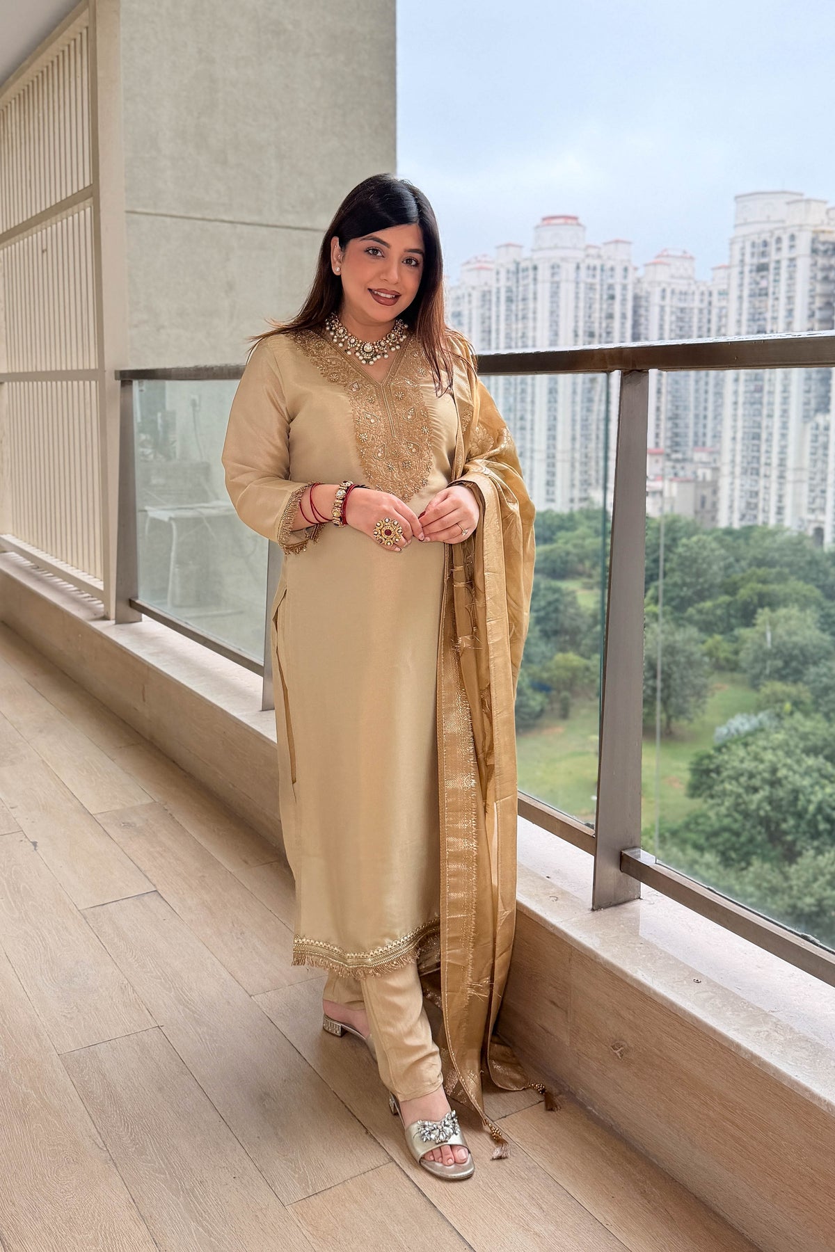 Rifat Silk Embroidered Suit Set