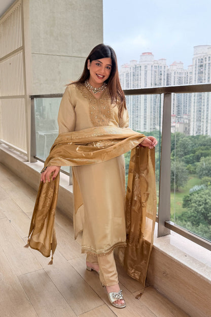 Rifat Silk Embroidered Suit Set