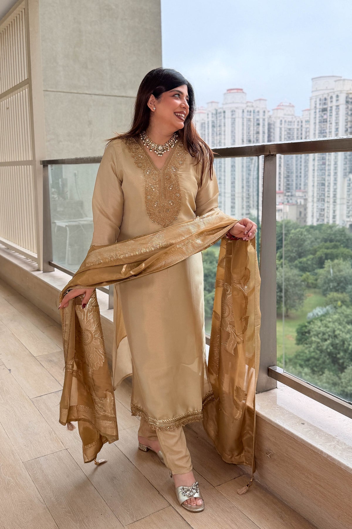 Rifat Silk Embroidered Suit Set