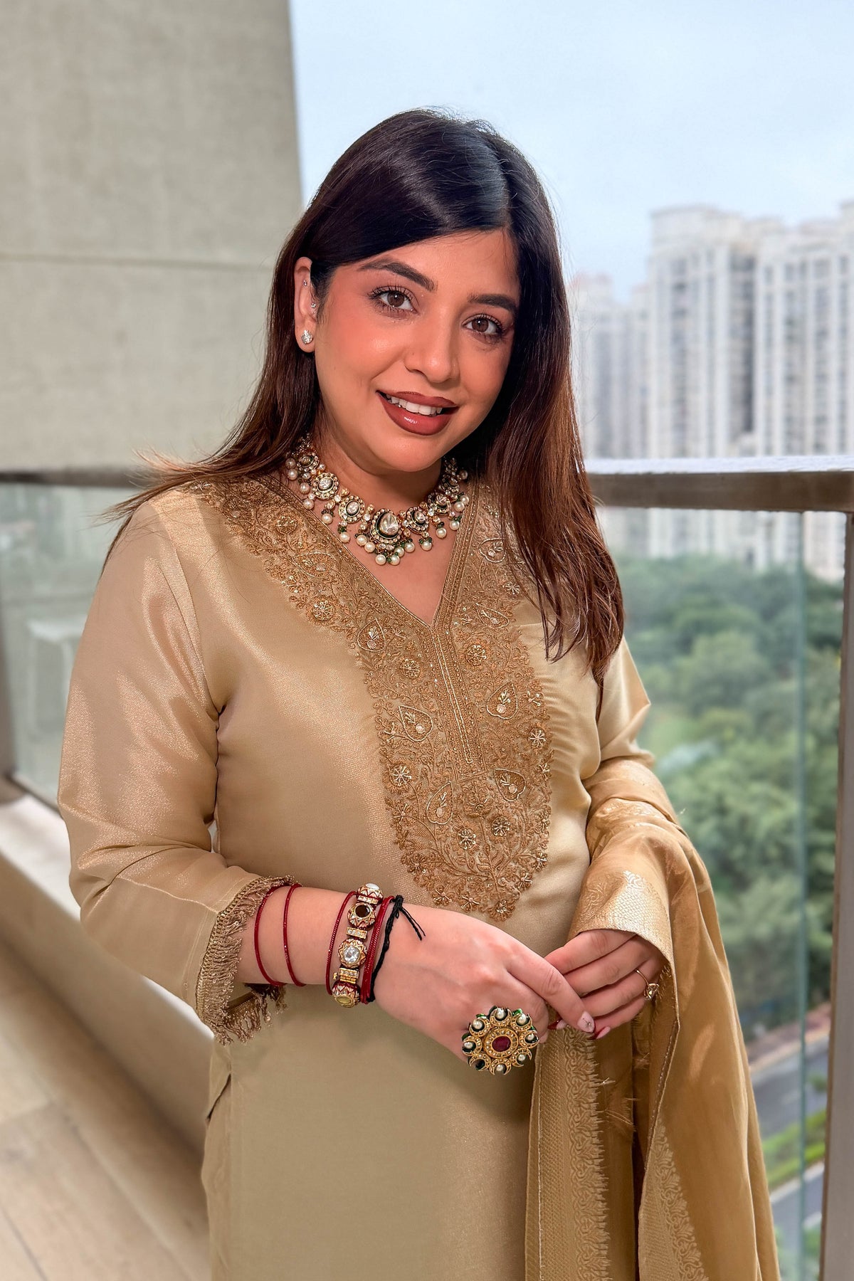 Rifat Silk Embroidered Suit Set