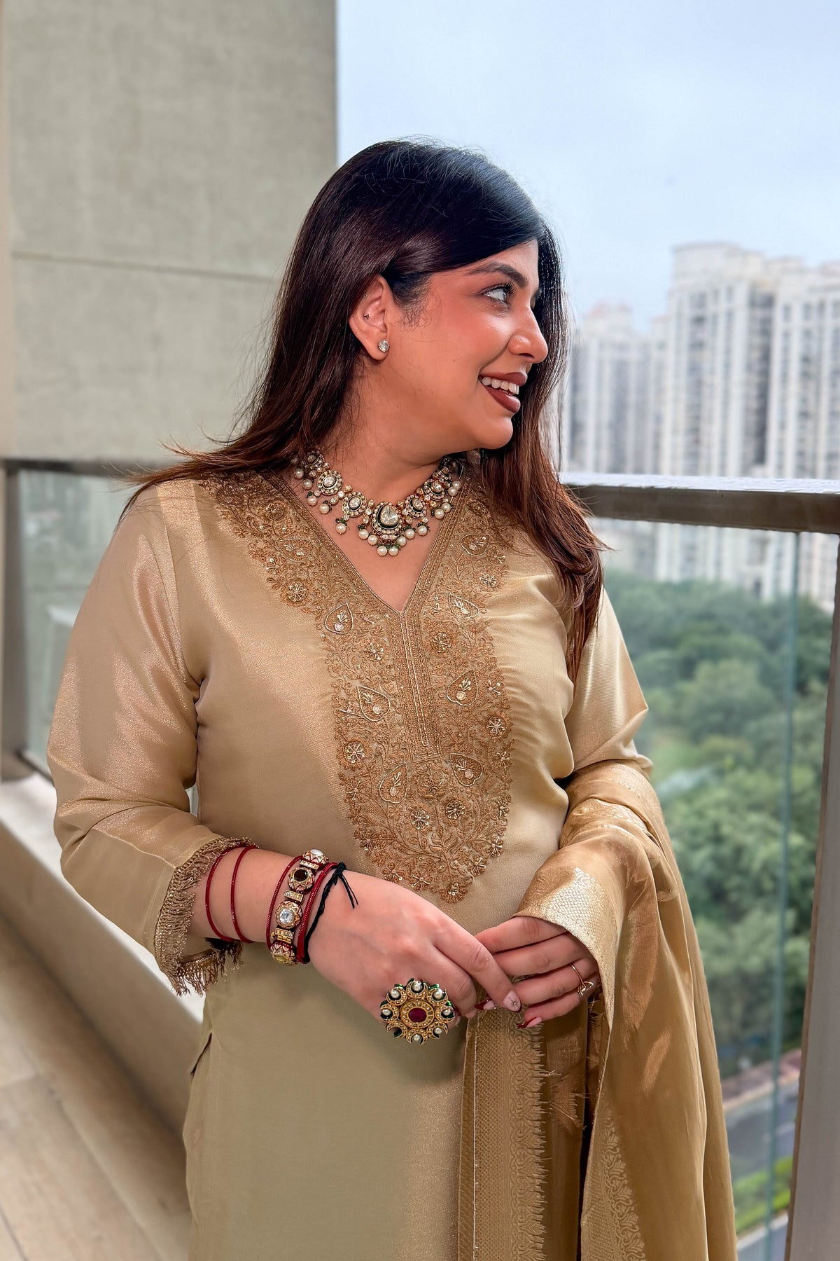 Rifat Silk Embroidered Suit Set