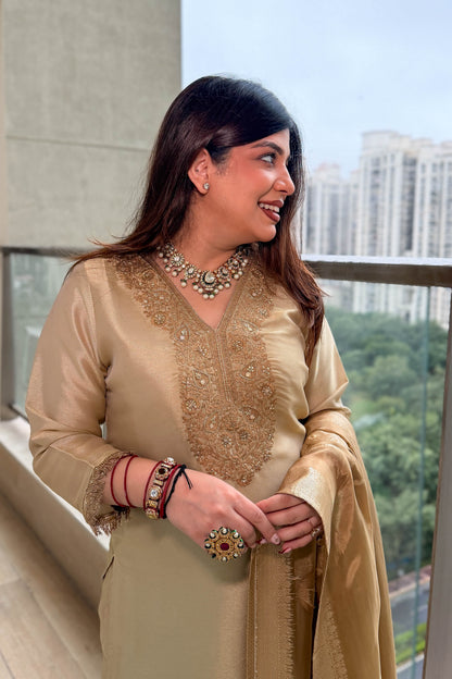 Rifat Silk Embroidered Suit Set