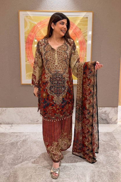 Damini Printed & Embroidered Suit Set
