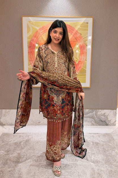 Damini Printed & Embroidered Suit Set