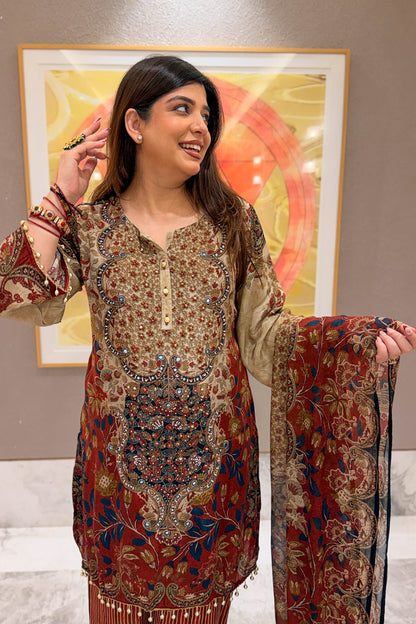 Damini Printed & Embroidered Suit Set
