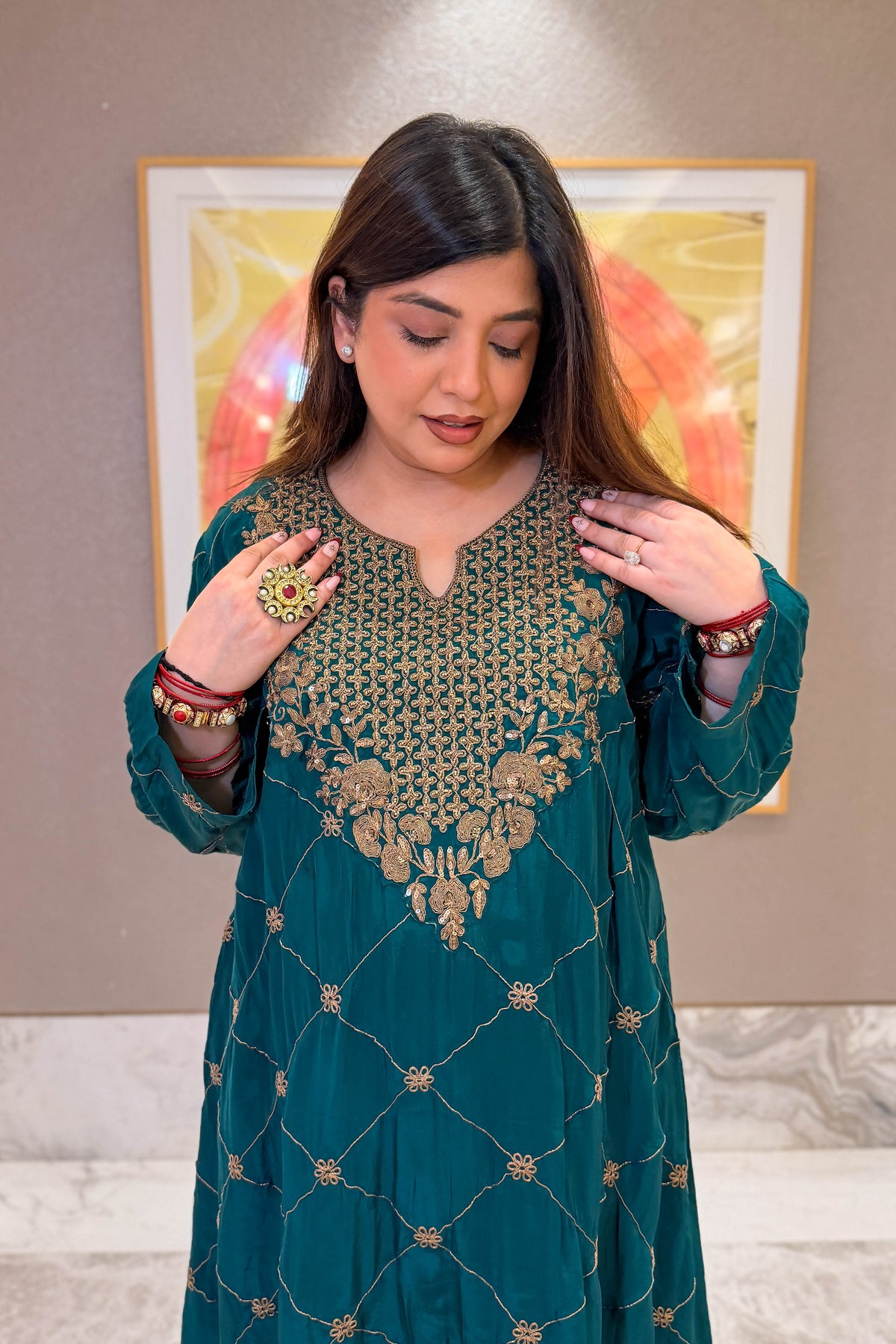 Humna Hand Embroidered Co ord Set