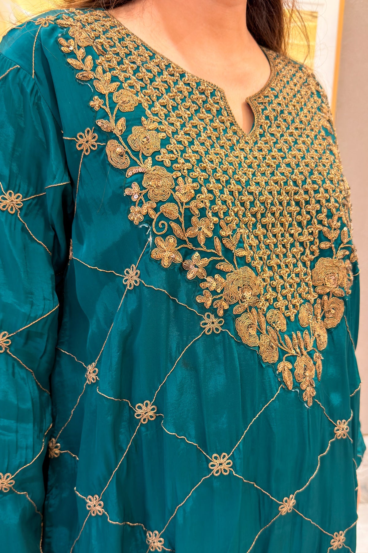 Humna Hand Embroidered Co ord Set