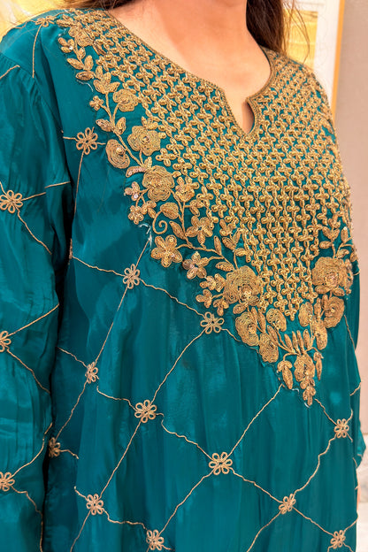Humna Hand Embroidered Co ord Set