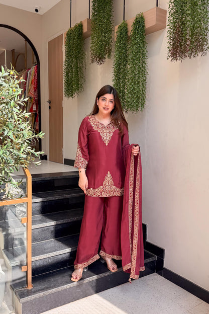 Saafi Embroidered Garara Suit Set