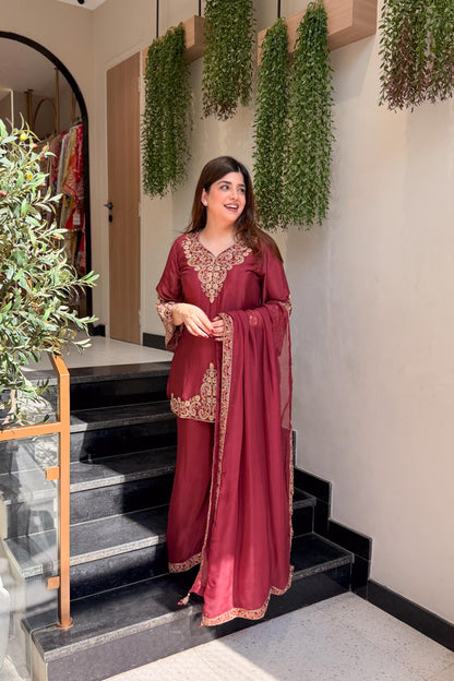 Saafi Embroidered Garara Suit Set