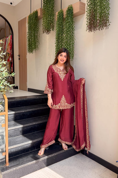 Saafi Embroidered Garara Suit Set