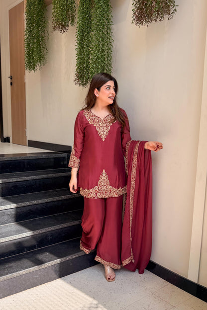 Saafi Embroidered Garara Suit Set