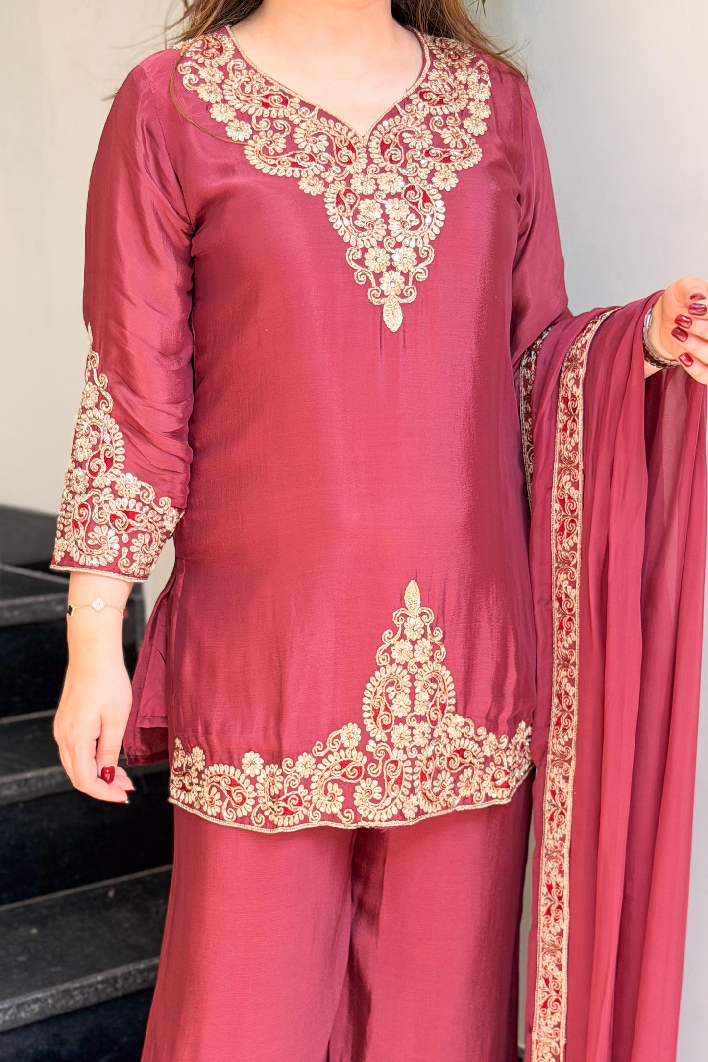 Saafi Embroidered Garara Suit Set