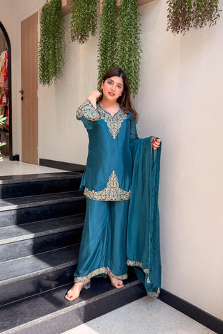 Saafi Embroidered Garara Suit Set