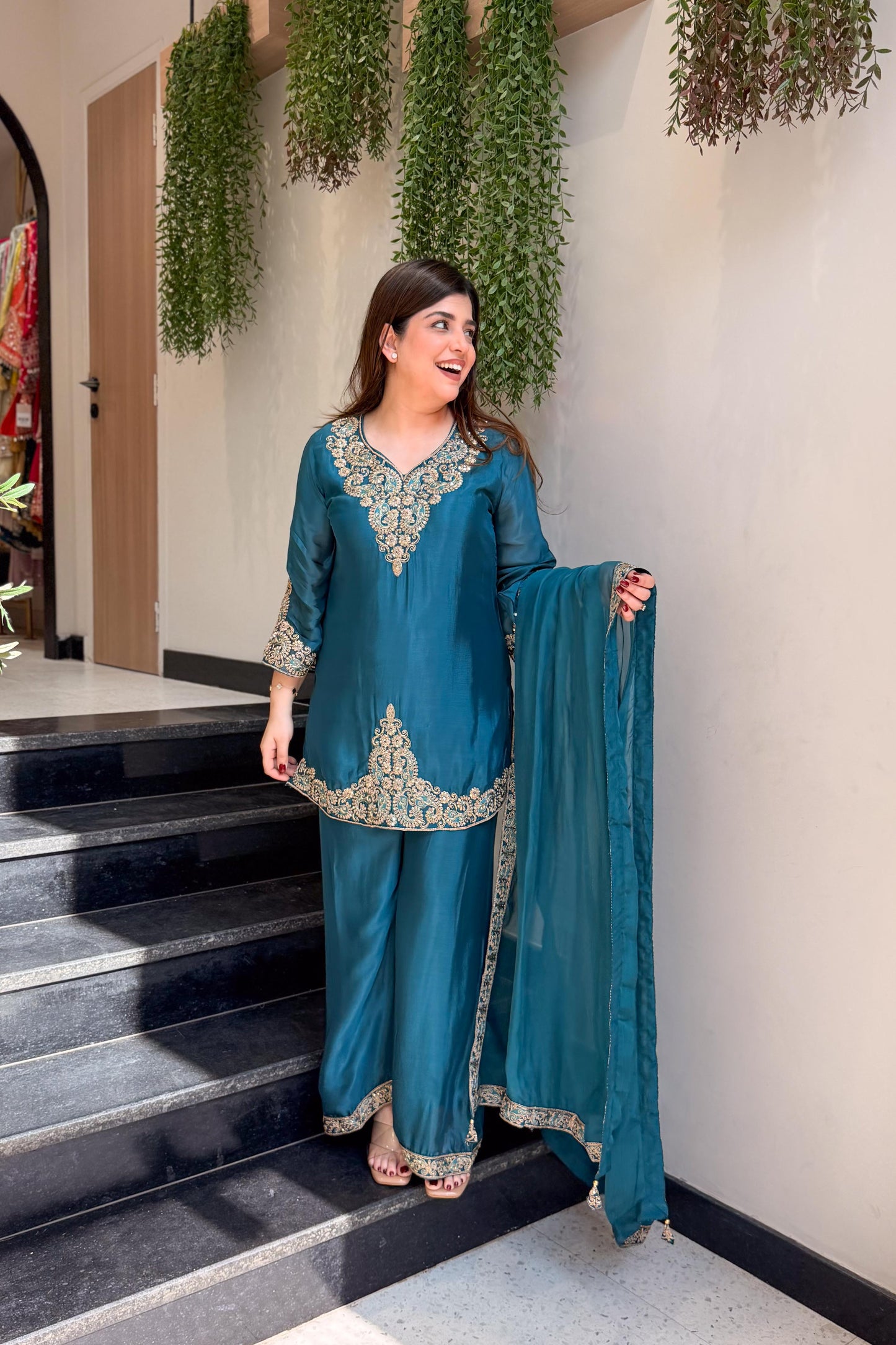 Saafi Embroidered Garara Suit Set