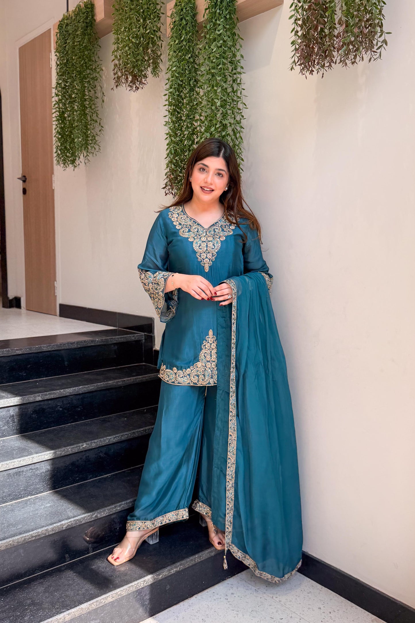 Saafi Embroidered Garara Suit Set