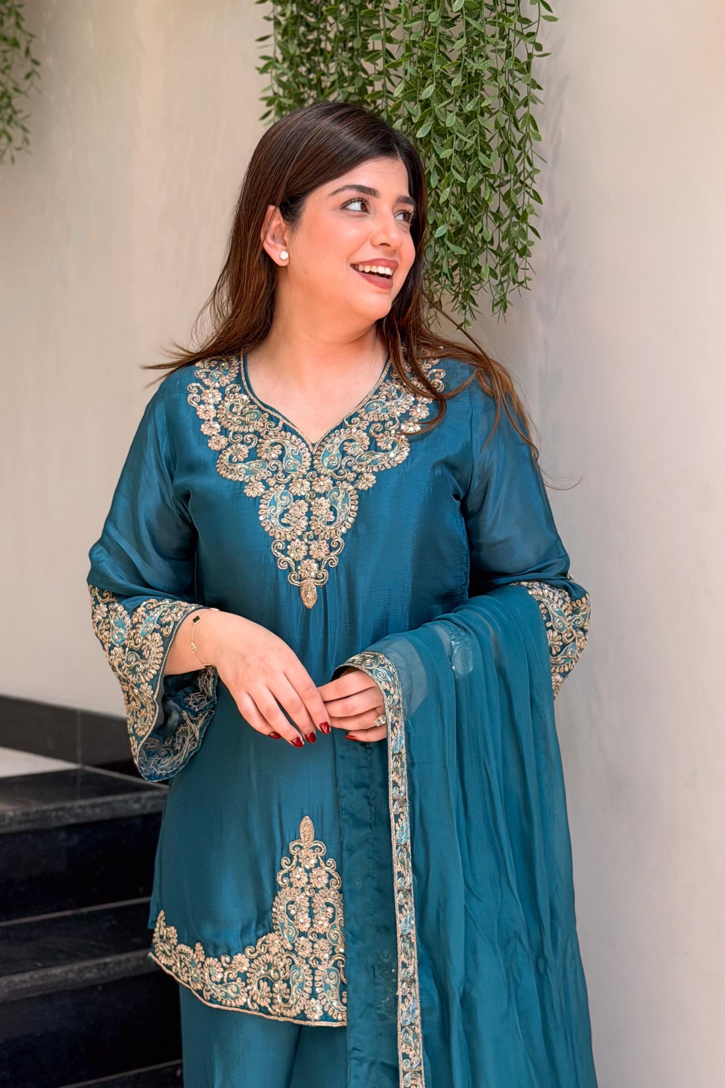 Saafi Embroidered Garara Suit Set