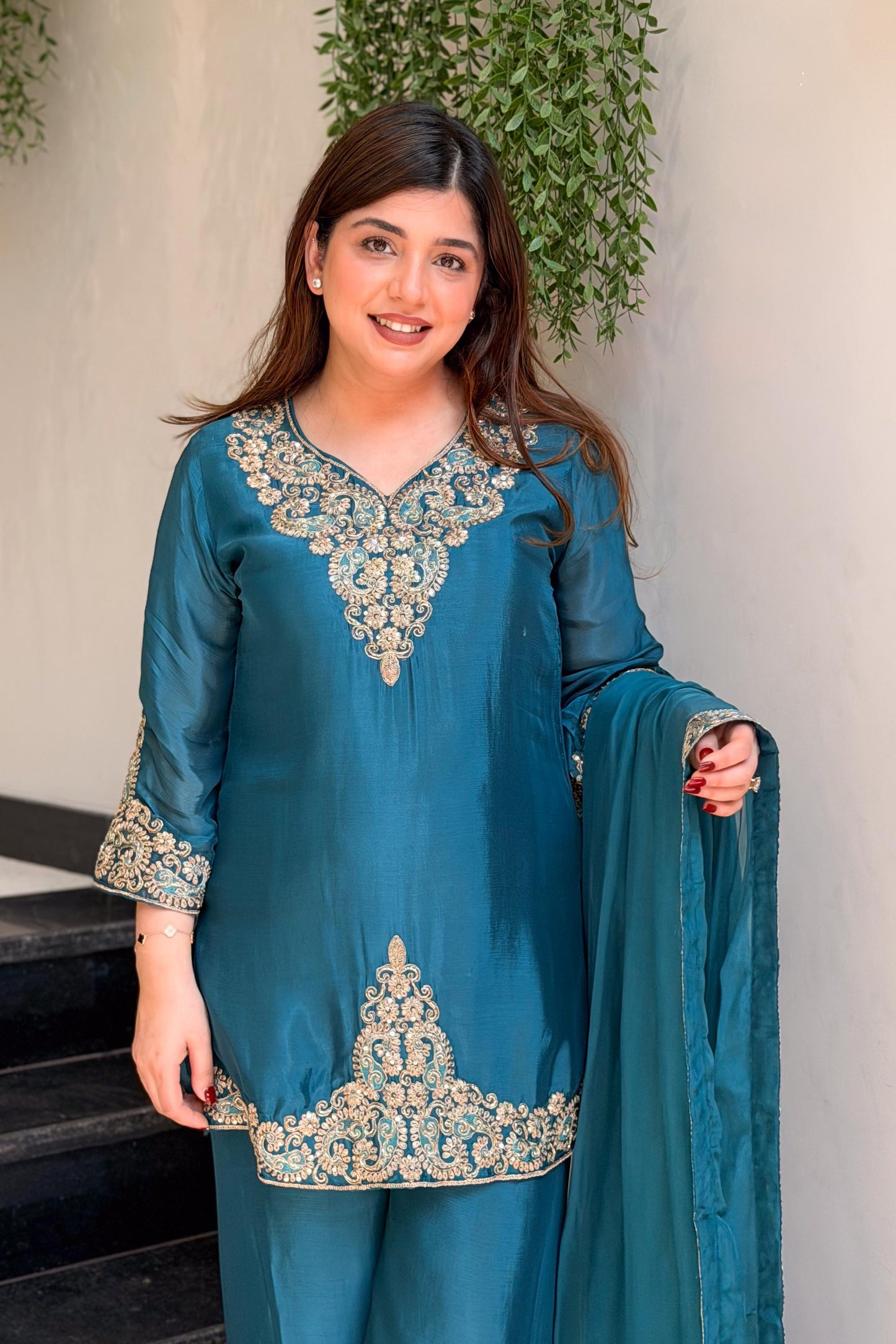 Saafi Embroidered Garara Suit Set