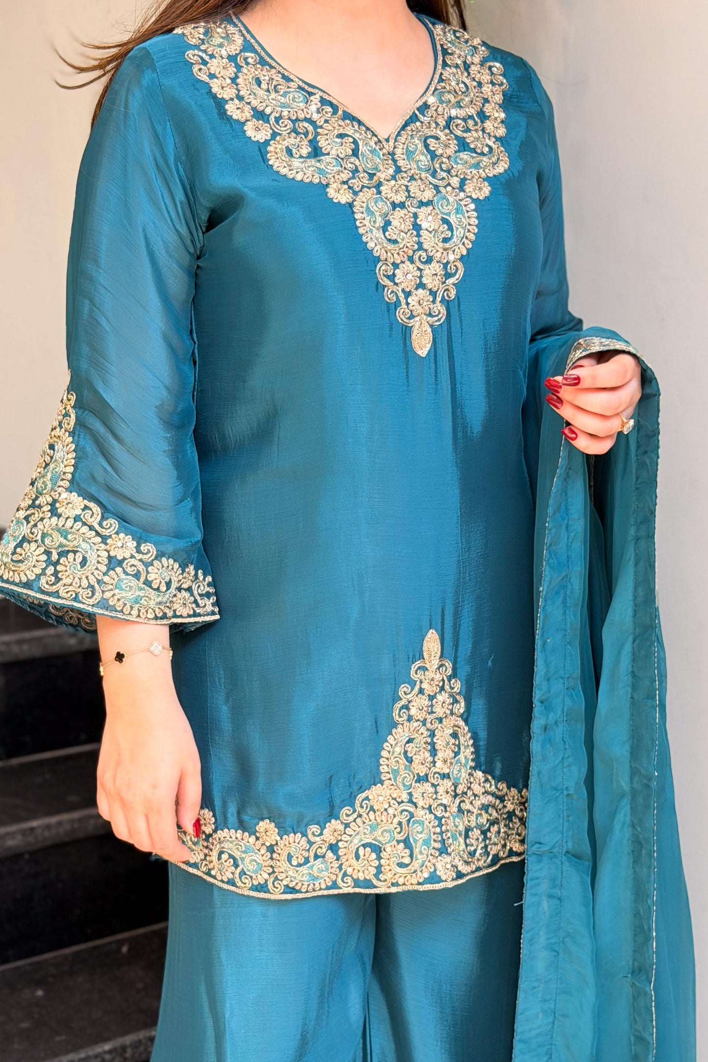 Saafi Embroidered Garara Suit Set