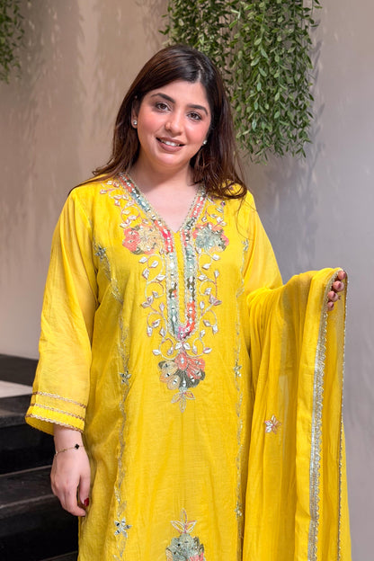 Aarvisha Gotta And Mirror Detailing Suit Set