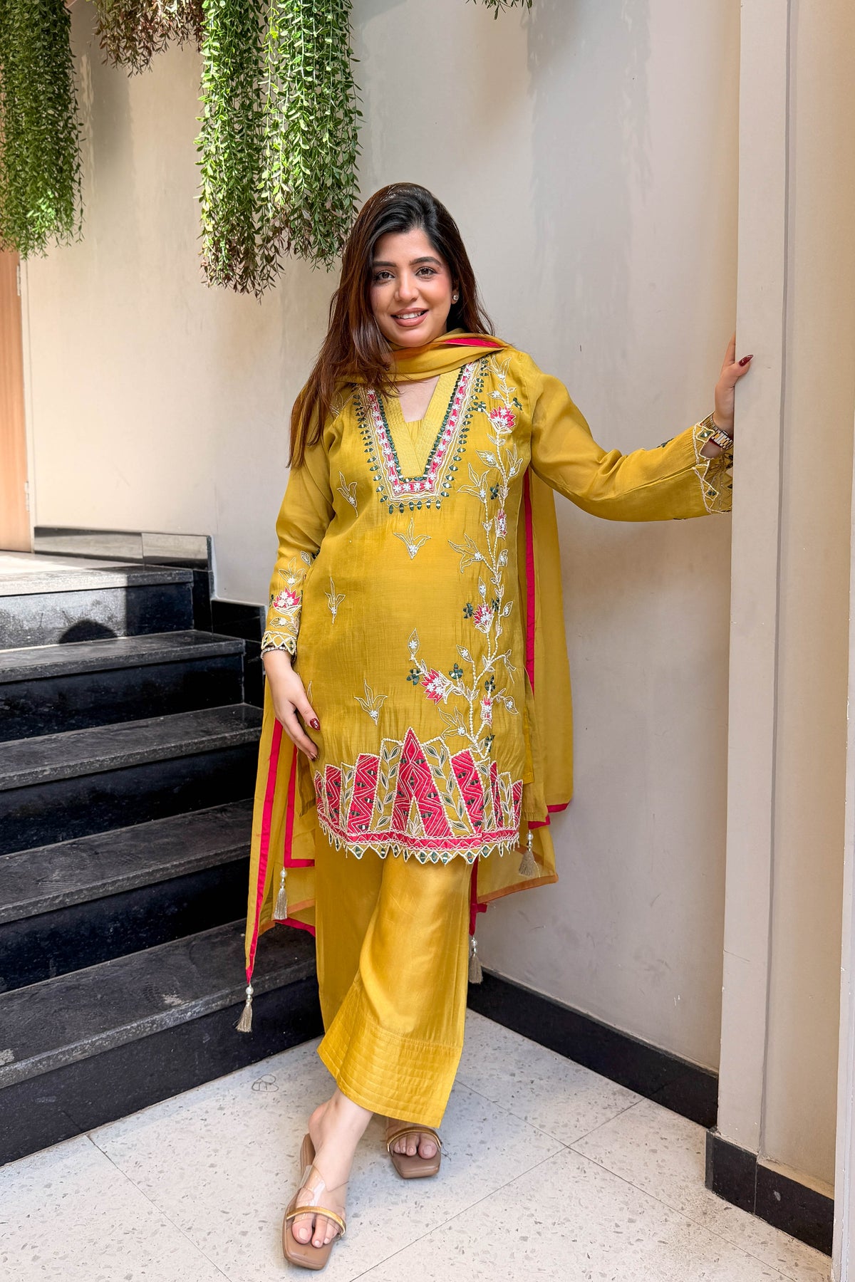 Virika Thread Embroidered Suit Set