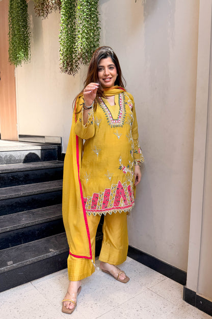 Virika Thread Embroidered Suit Set