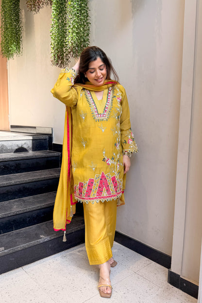 Virika Thread Embroidered Suit Set