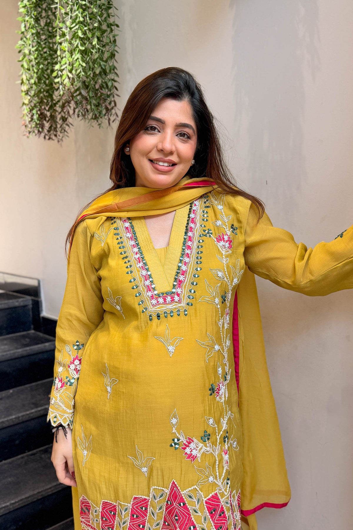 Virika Thread Embroidered Suit Set