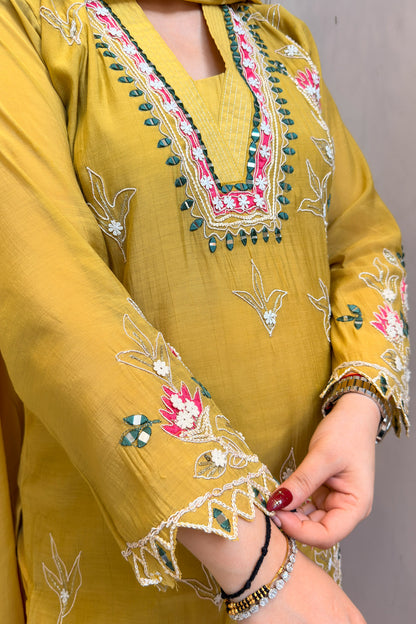 Virika Thread Embroidered Suit Set