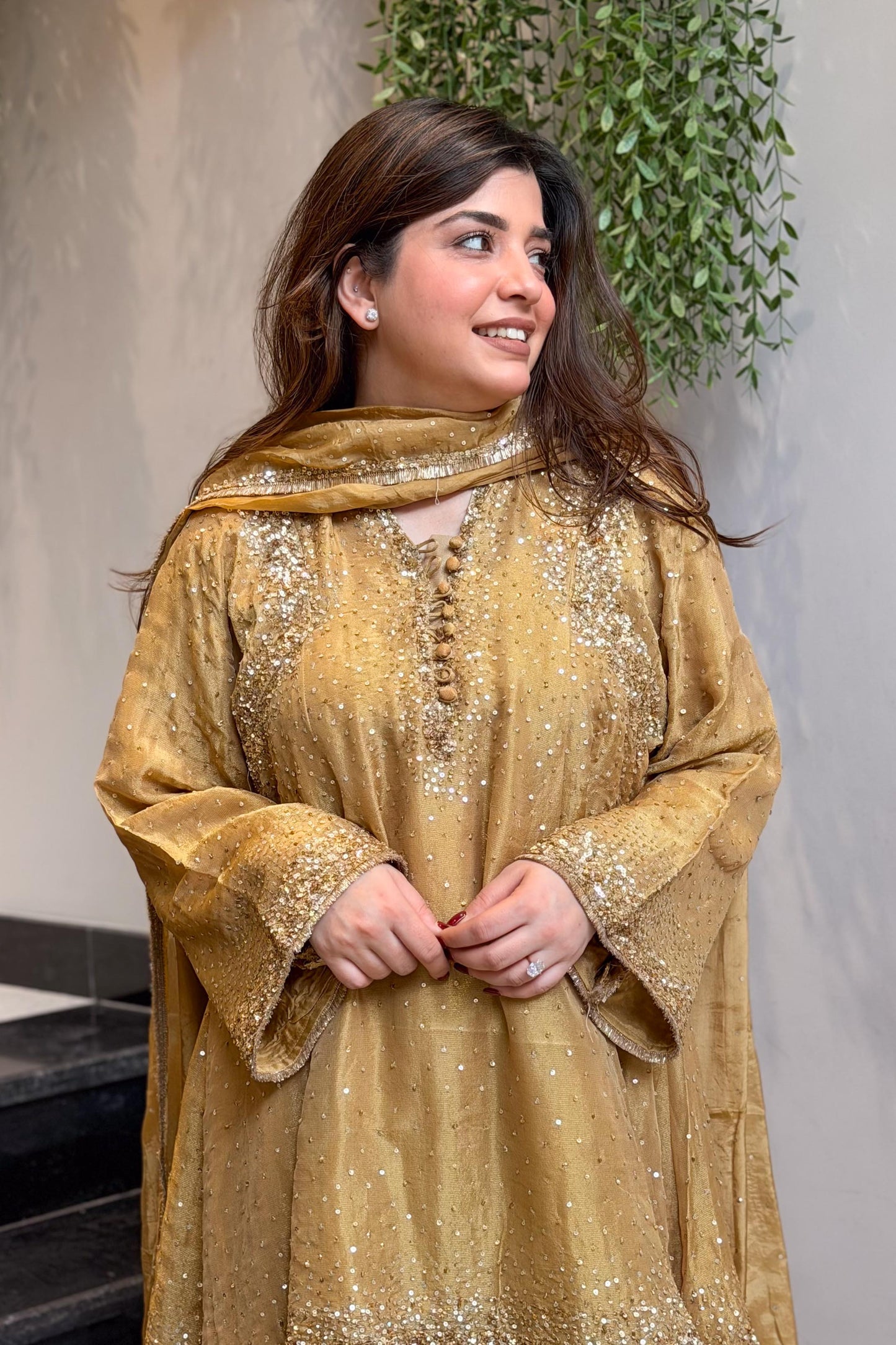 Meheja Hand Embroidered Short Anarkali Set
