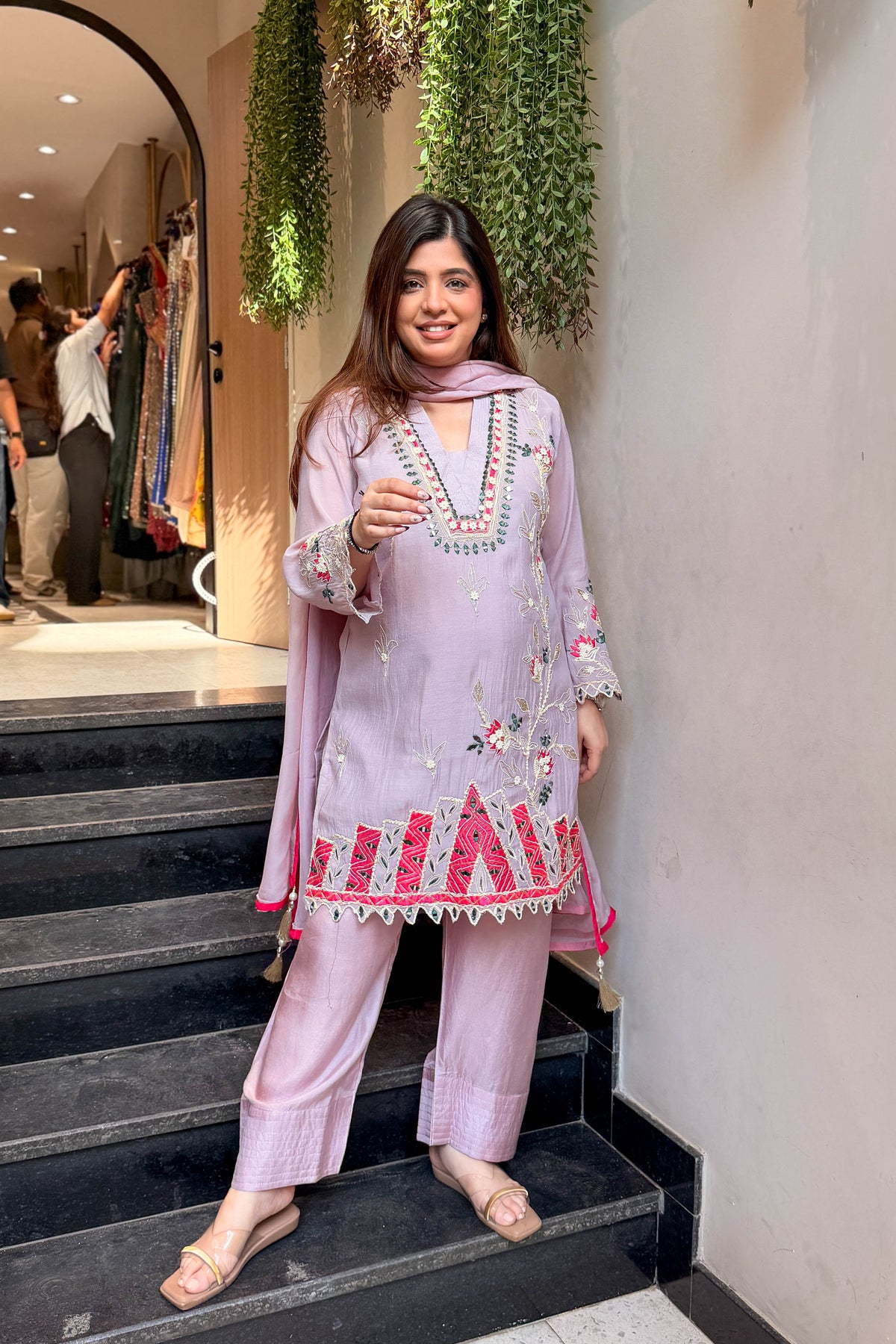 Virika Thread Embroidered Suit Set