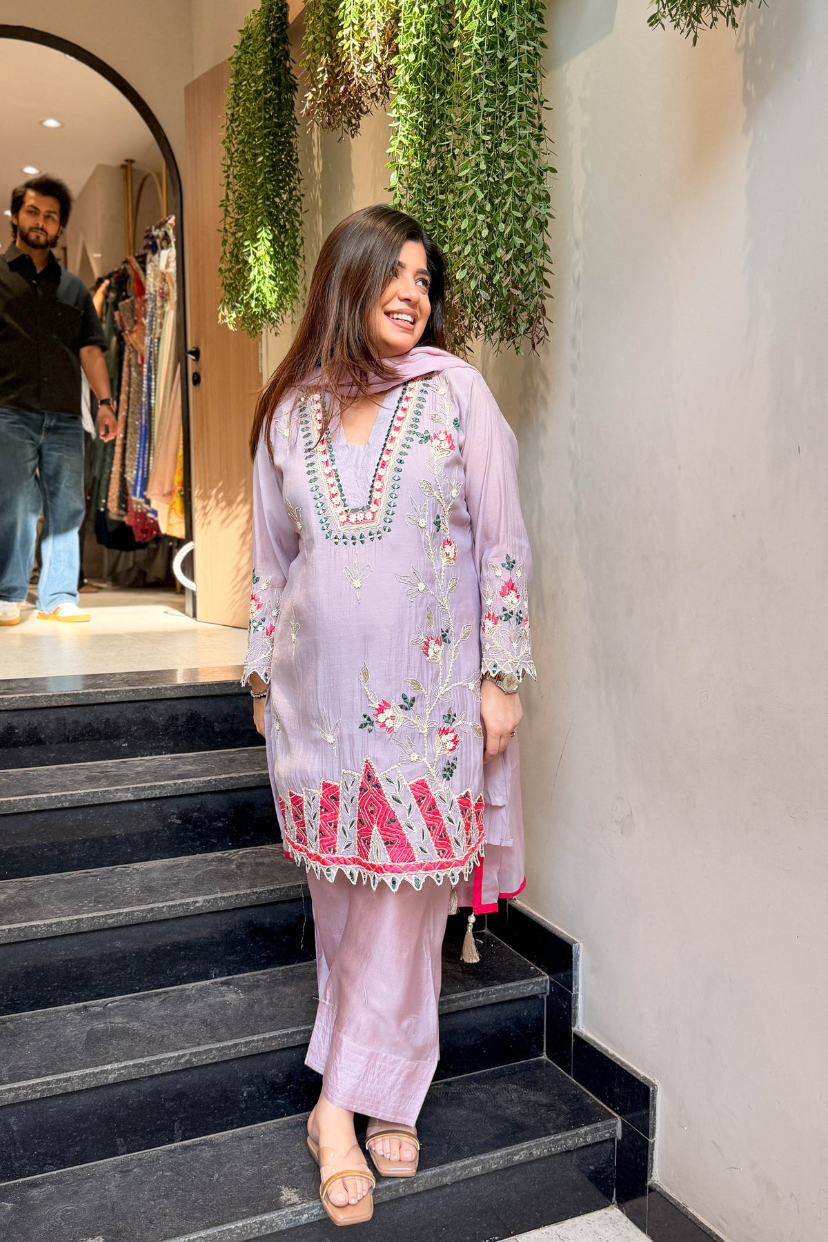 Virika Thread Embroidered Suit Set
