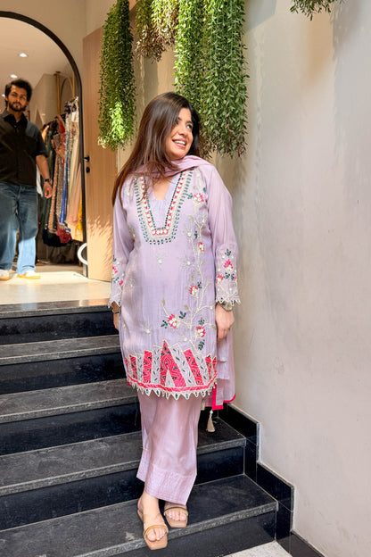 Virika Thread Embroidered Suit Set