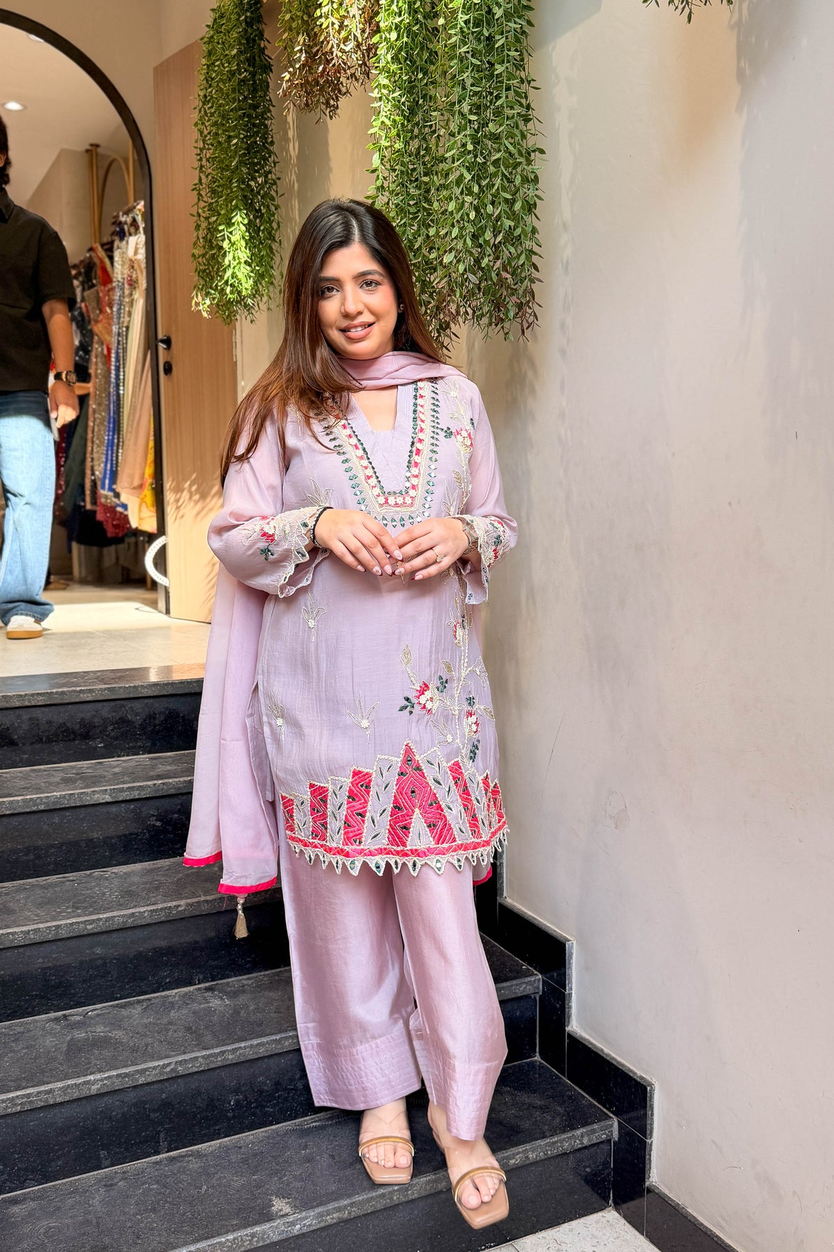 Virika Thread Embroidered Suit Set
