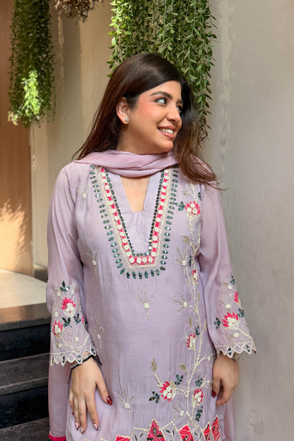 Virika Thread Embroidered Suit Set