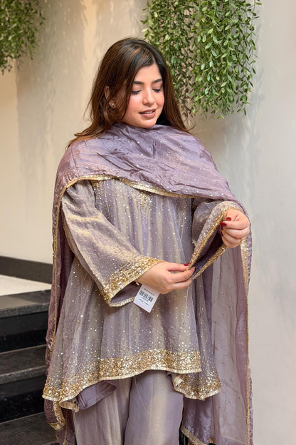 Meheja Hand Embroidered Short Anarkali Set