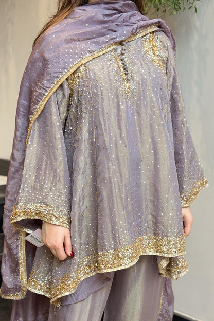 Meheja Hand Embroidered Short Anarkali Set