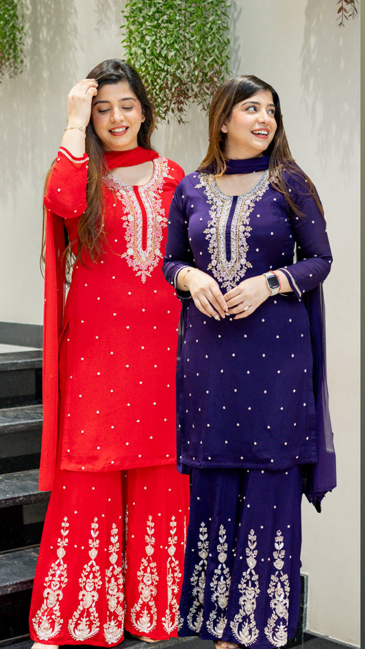 Keesha Hand Embroidered Suit Set