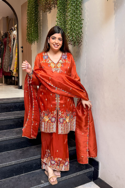Drisha Floral Embroidered Suit Set