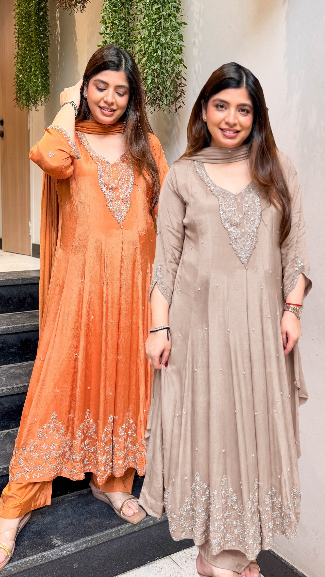 Mehri Embroidered Anarkali Suit Set